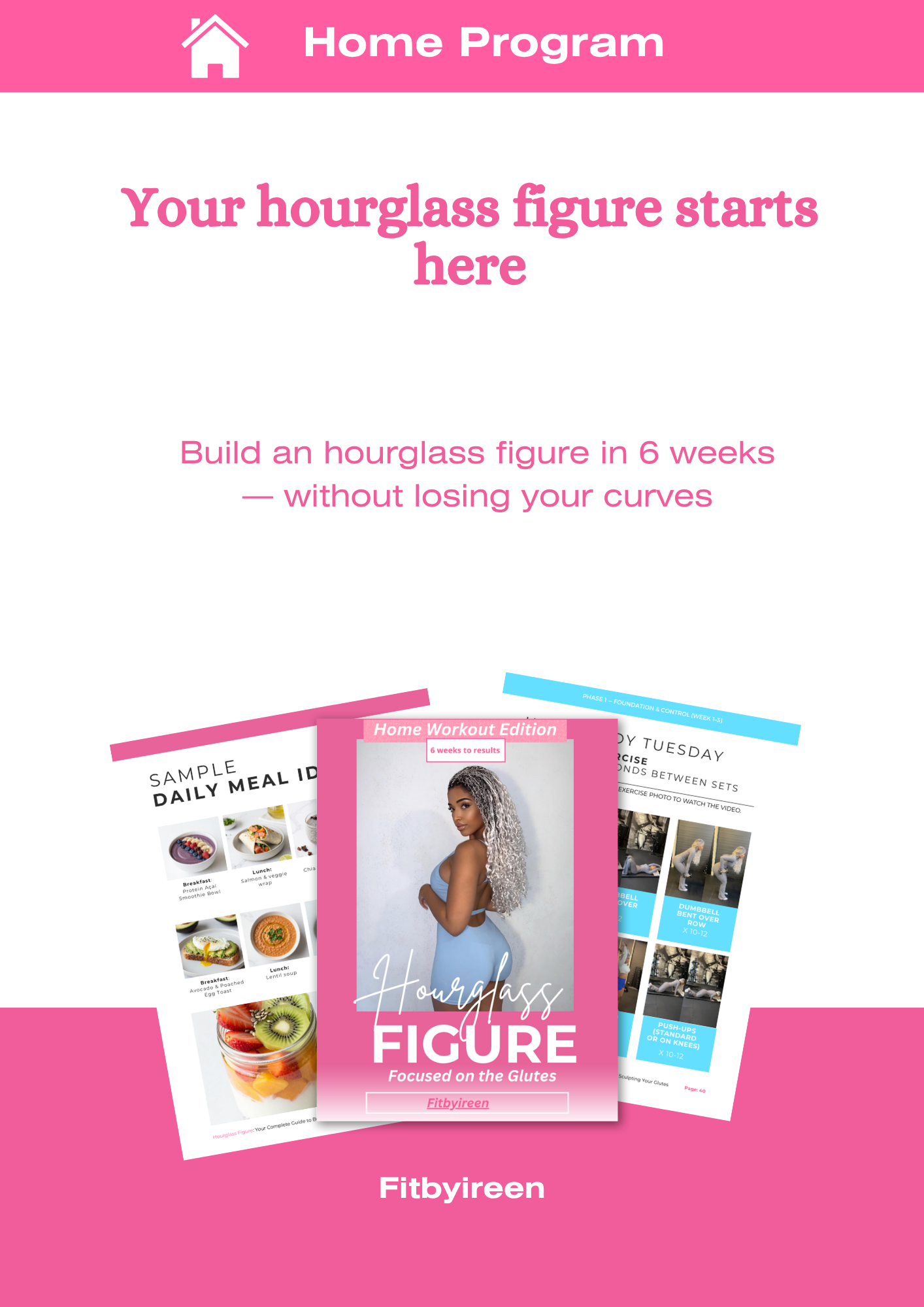 🏠 6-Week Home Workout - Hourglass Figure Guide by Fitbyireen - (English Version)